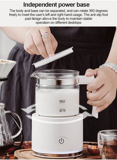 ET-LIFE 4-in-1 Automatic Cold/Hot Milk Frother Milk Warmer 600W SH01W White  - Image 4