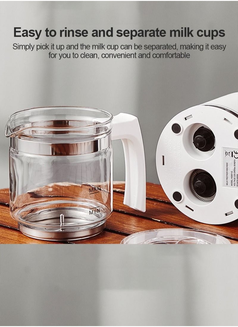 4-in-1 Automatic Cold/Hot Milk Frother Milk Warmer 600W SH01W White