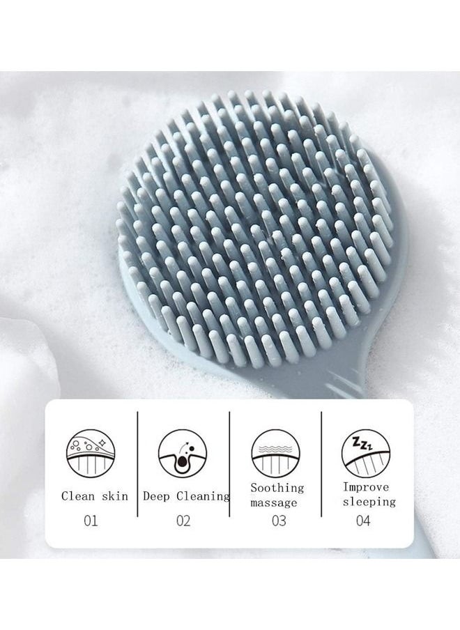 Shower Brush Silicone Bath Body Brush with Soft Bristles Back Cleaning Washer Blue - pzsku/Z9FDB30BFCF502BF5BD11Z/45/_/1686557505/2054b817-37ba-4083-a872-1183909f2132