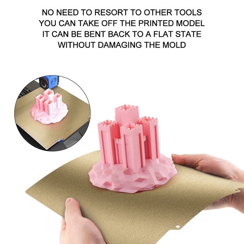 TWO TREES PEI Sheet Print Bed + Magnetic Sticker Flexible Removable Spring Steel Build Surface with Adhesive Backing 220*220mm Compatible with Creality Ender 5/Pro CR 20/Pro Mega Pro Kobra Aquila - Image 2