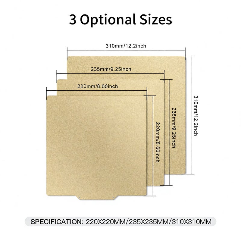 TWO TREES PEI Sheet Print Bed + Magnetic Sticker Flexible Removable Spring Steel Build Surface with Adhesive Backing 220*220mm Compatible with Creality Ender 5/Pro CR 20/Pro Mega Pro Kobra Aquila - Image 4