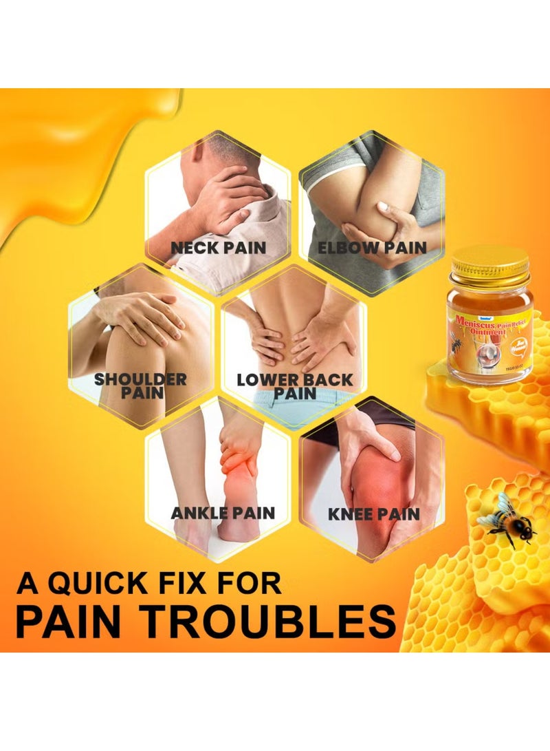 Sumifun مرهم تخفيف آلام الغضروف 3 قطع كريم تخفيف آلام المفاصل عناية بالركبة بلسم سم النحل لعلاج المفاصل جل كريم تخفيف آلام سم النحل 3x15 جرام - Image 4