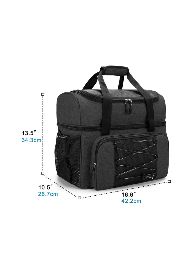 SYOSI - Two Ball Bowling Kit Bag, Professional Bowling Ball and Shoe Tote Spacious Bowling Gear Tote Double Ball Carrier with Padded Divider  Up to Mens 16 and Extra Essentials (Patent Design), Bag Only - Image 1