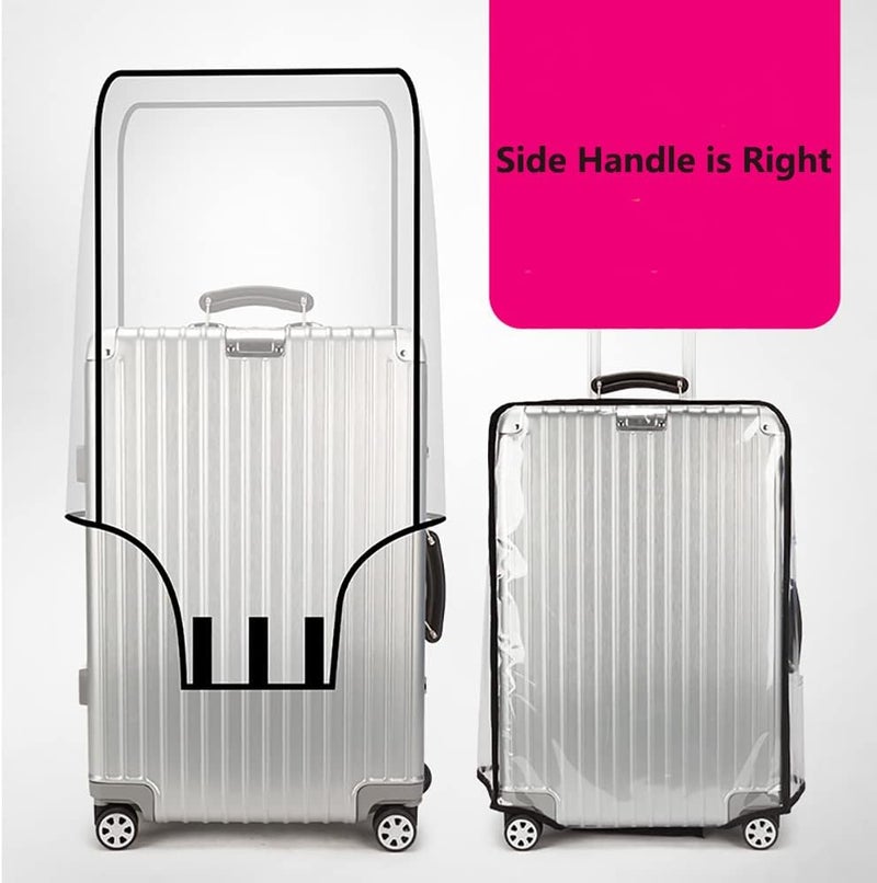 Magic Park 3pcs Transparent Luggage Protector Covers Set, PVC, Waterproof, Dirt Resistant, Fits 20 Inch, 24 Inch, 28 Inch Suitcases - Image 3