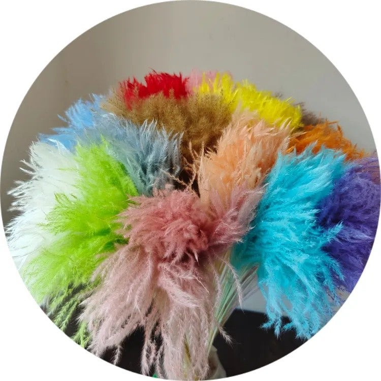Bluejw Golden Silk Grass Pampas Grass Floral Arrangements - Dried Pogonatherum Crinitum - Boho Home Wedding Party Christmas Decorations - Image 2