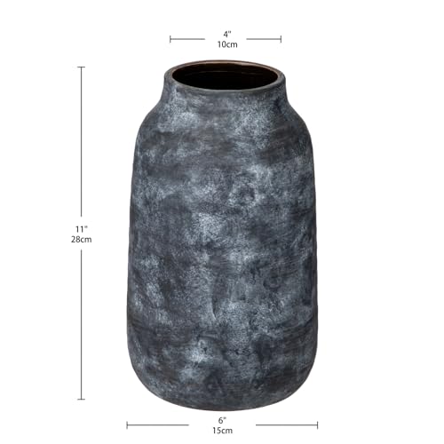 Briful Ceramic Flowers Vase Home Decor, Kitchen Dining Farmhouse Table Vases, Rustic Vintage Living Room Bathroom Bedroom Decorations for Office Coffee Desk Fireplace Shelf Mantel (11” Tall) - Image 2