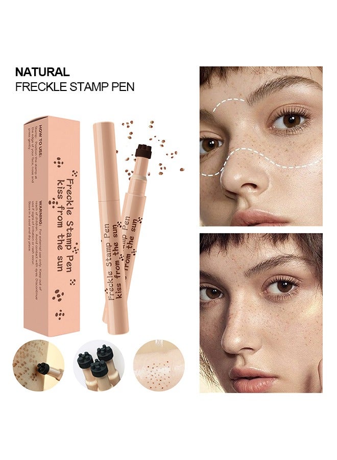 موويام النمش ختم القلم، قبلة من الشمس الطبيعية محاكاة النمش، ليس من السهل أن تتلاشى، ماء سريع الجفاف، ختم النمش نقطة القلم 01 # بني فاتح - Image 1