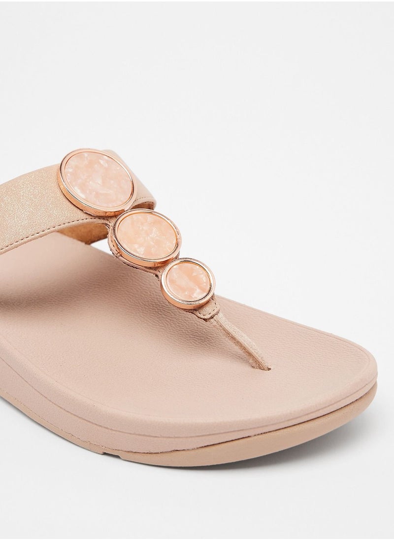 FitFlop - Halo Shimmer Toe-Post Sandals - Image 1