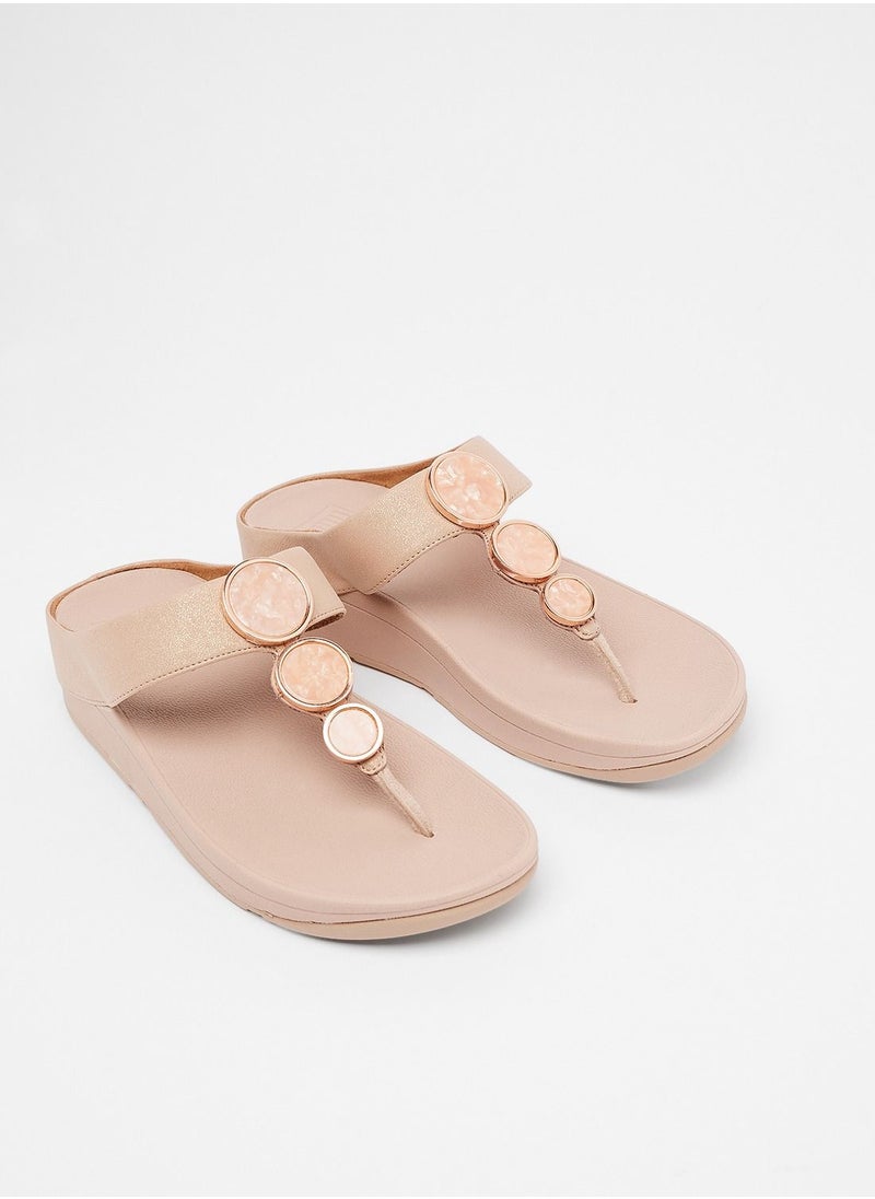FitFlop - Halo Shimmer Toe-Post Sandals - Image 1