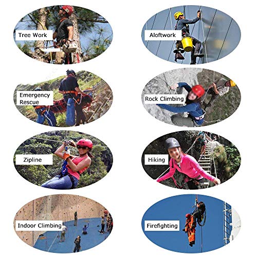 X XBEN Thicken Climbing Harness, Protect Waist Safety Harness Gear, Wider Half Body Harness for Roofing Fire Rescuing Rock Climbing Rappelling Tree Climb - Image 3