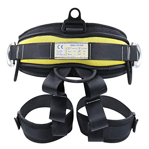 X XBEN Thicken Climbing Harness, Protect Waist Safety Harness Gear, Wider Half Body Harness for Roofing Fire Rescuing Rock Climbing Rappelling Tree Climb - Image 5