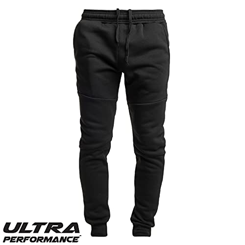 Ultra Performance سروال رياضي فليس بتقنية عالية الأداء 3 عبوات للرجال، بنطلونات رياضية للرجال مع جيوب بسحاب باللون الأسود - Image 2