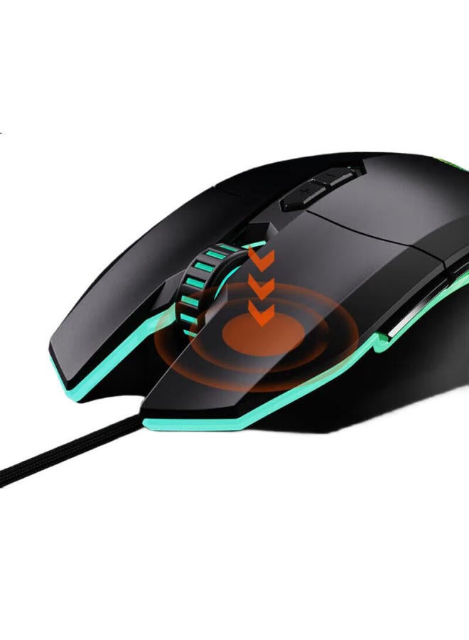 Daryo Em910 Gaming Mouse, Kbs Lightweight Mouse, Rgb Mouse, Pubg Lol Mouse, Lightweight Design, Black - Image 3