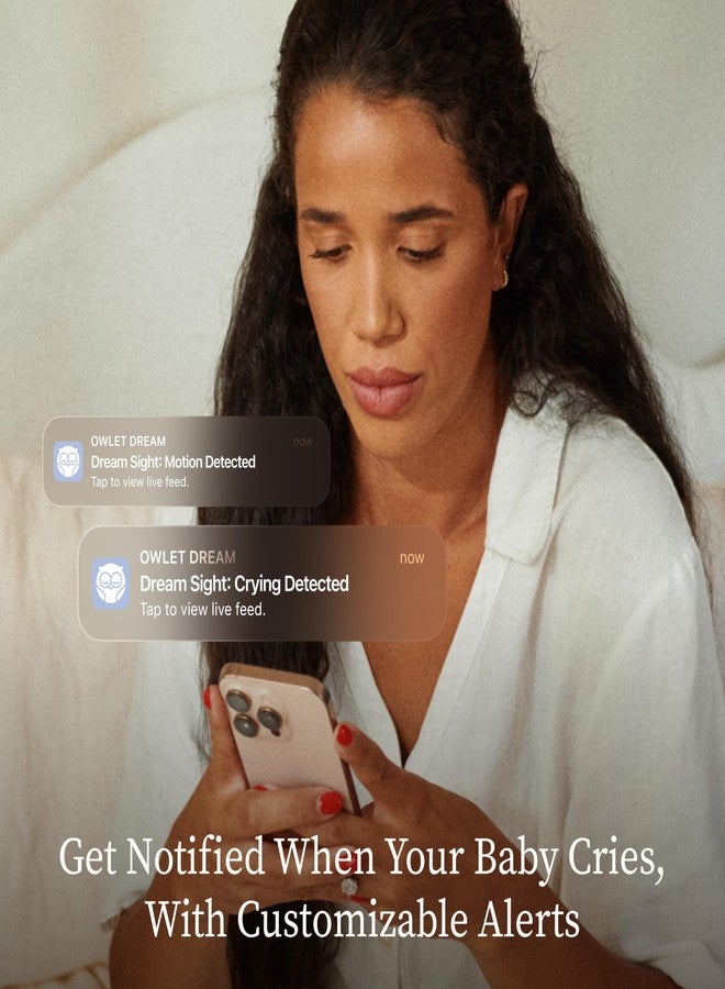 Owlet Dream Sight™ - Smart HD Video Baby Monitor with 2K Camera, Cry, Motion & Sound Alerts, Temp + Humidity Monitoring, Secure WiFi, 2-Way Talk, Compatible with Dream Sock - Image 3