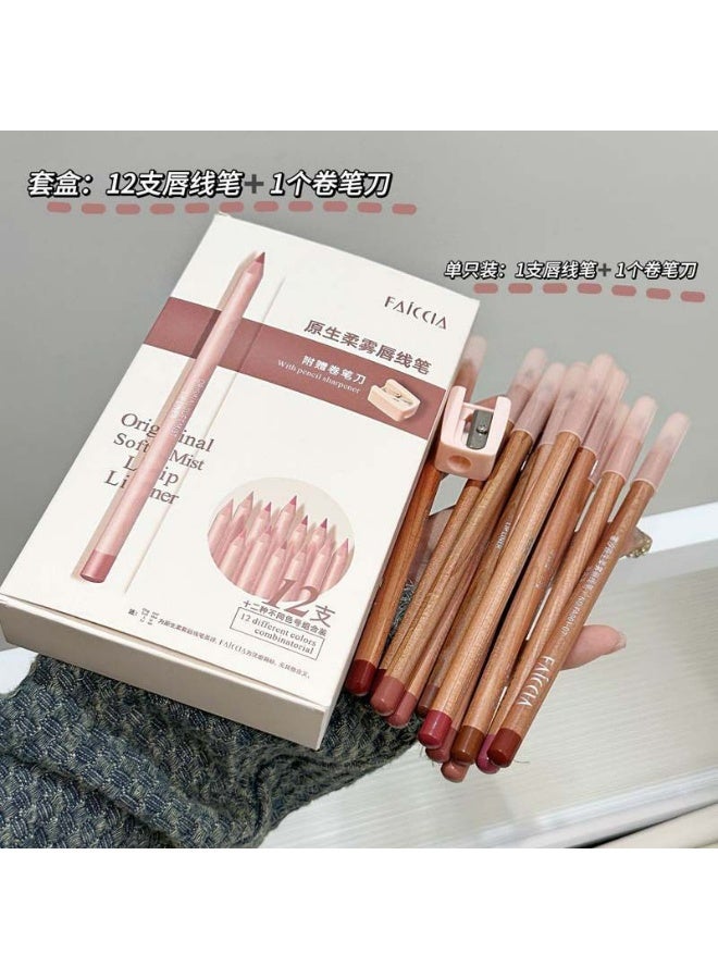 مجموعه اقلام تحديد الشفايف 12 لون - Image 1