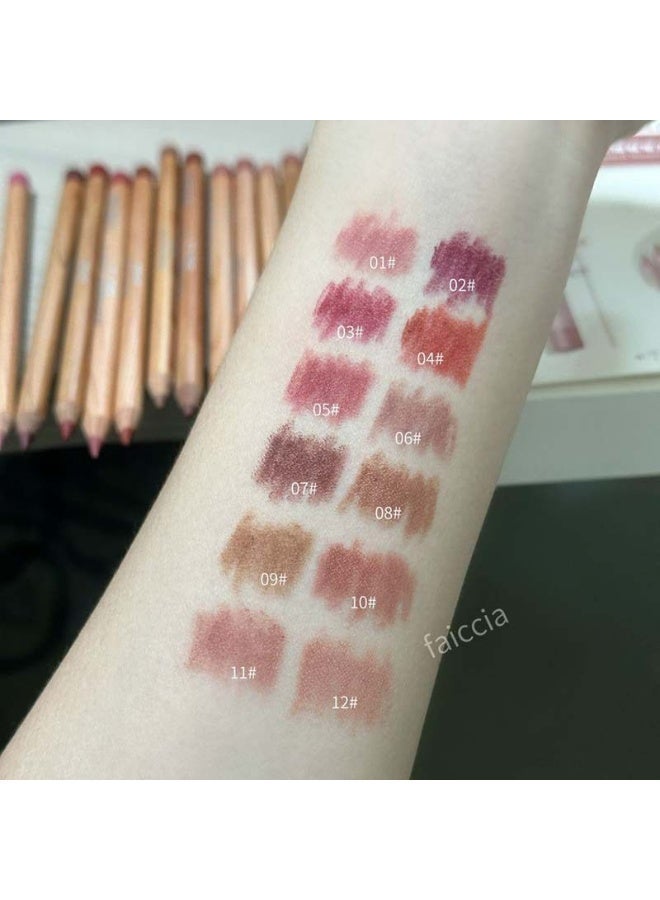 مجموعه اقلام تحديد الشفايف 12 لون - Image 3