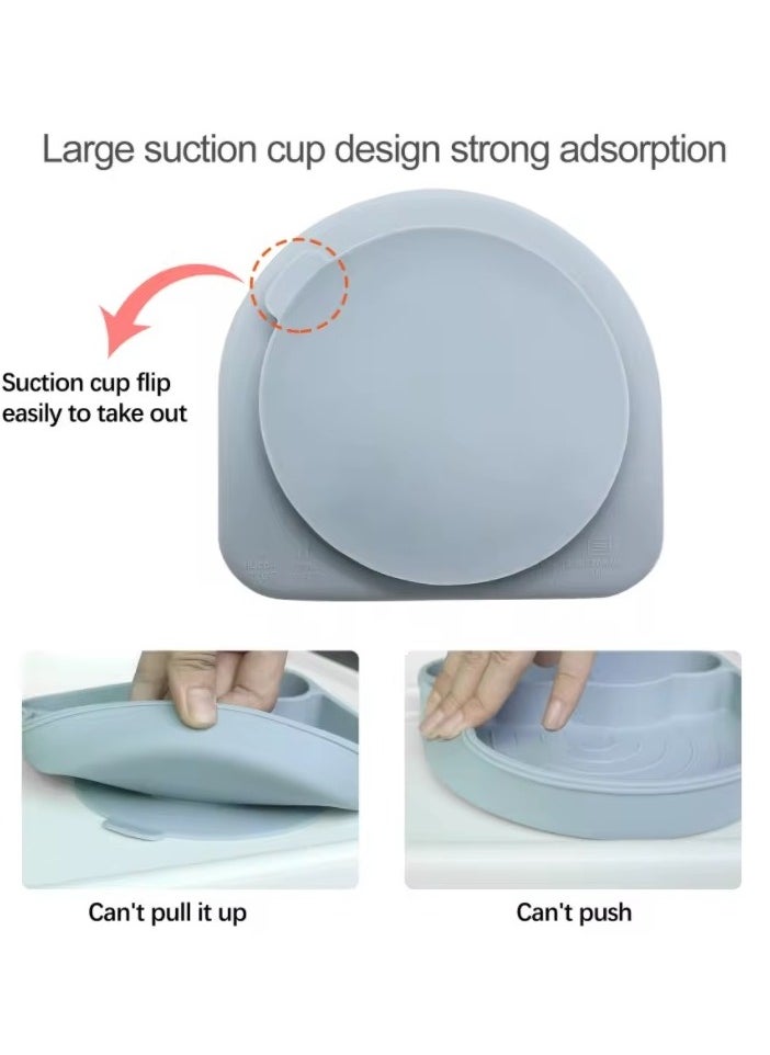bellanina - Silicone Baby Suction Plate with Lid Child Friendly and Practical Design - Image 1
