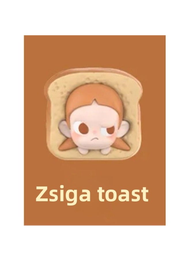 Pop Mart Pop Bean Baked Bread Series Cute Particle Trendy Toy Figurine DIY Display Piece Collectible Adult Toys-Color:ZSIGA  - Image 1