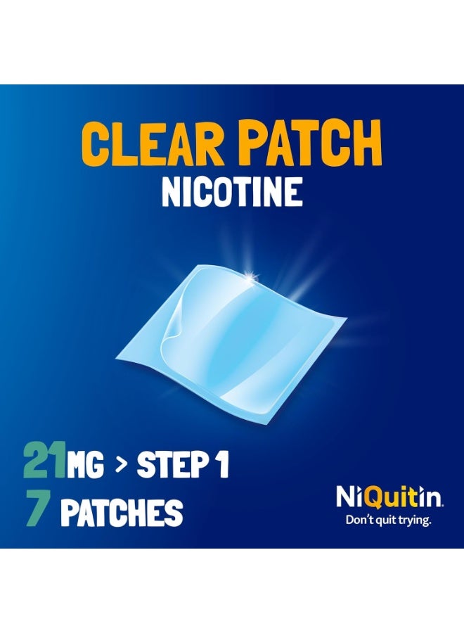 NiQuitin 21 mg Nicotine Patch - Step 1 - Stop Smoking Aid Therapy - 7 Clear Patches for 1 Weeks Treatment - 24h Craving Control - Invisible Nicotine Patches, 7 Count - Image 3
