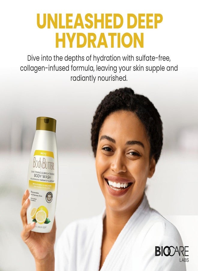 Biocare Vitamin C and Collagen Body Wash: Ultimate Brightening & Toning Solution, Ideal for Men & Women - Enhances Skin & Hydrates, Suitable All Skin Types, Sulfate-Free 16.5 oz - Image 3