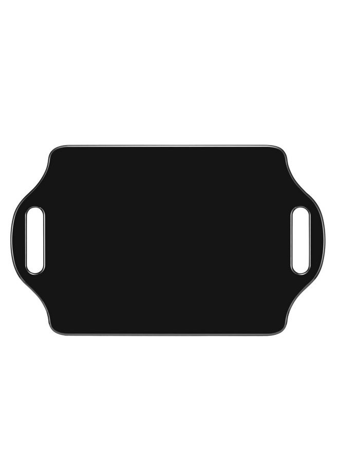 SNOWFLAKES SNOWFLAKES Snowflakes Large Hand Mirror With Handle Salon Mirrors For Hair Stylistrectangular Barber Handheld Mirror. (Black)  - Image 2