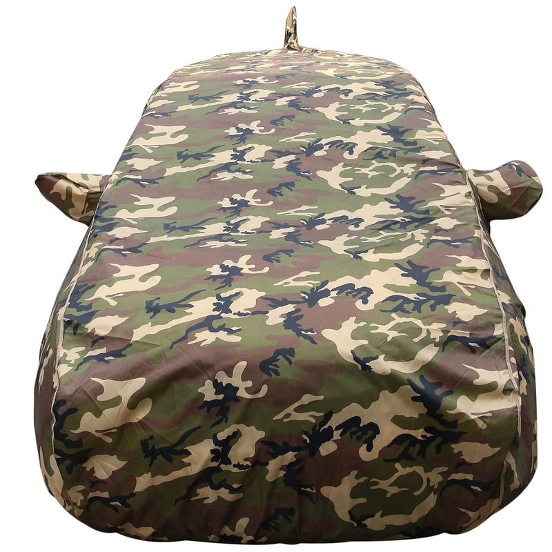 Autofact Waterproof Car Body Cover Compatible with Maruti Swift (2018 to 2023), with Mirror and Antenna Pockets,4x4 American Matty, Long Lasting Durable Material, Camouflage Army Look - Image 1