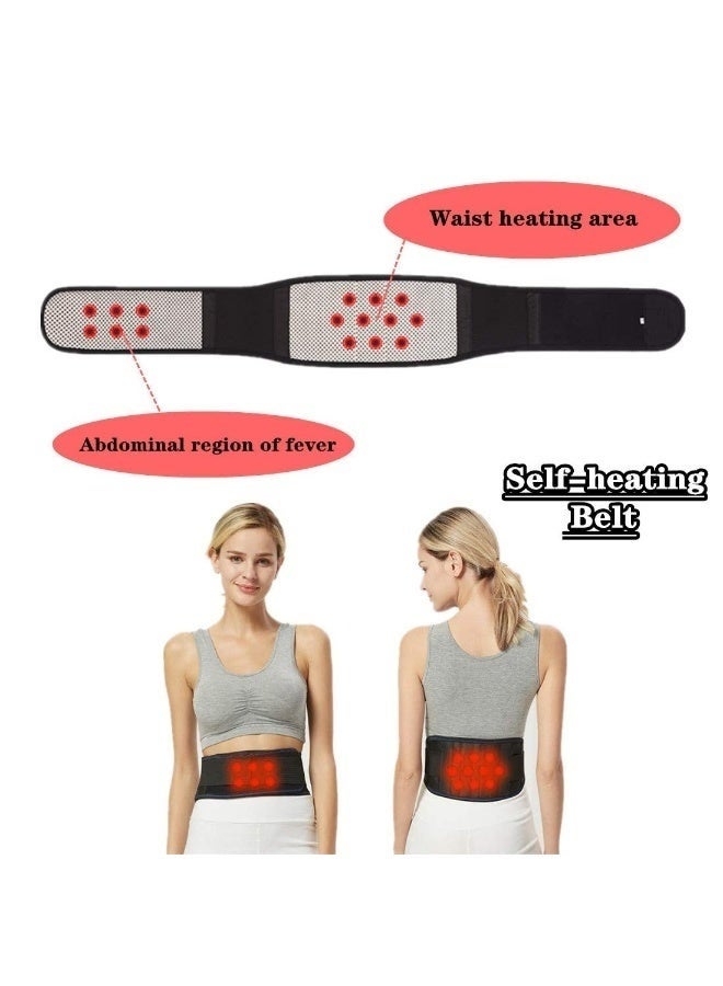 Self-heating magnetic back and waist belt – Double magnetic self-heating belt (for abdomen and back) – High elasticity back support belt with strong support strips – Suitable for weightlifting, long office work, and for relieving menstrual pain – Complete protection for the waist and abdomen – Suitable for men and women (size L) - Image 4
