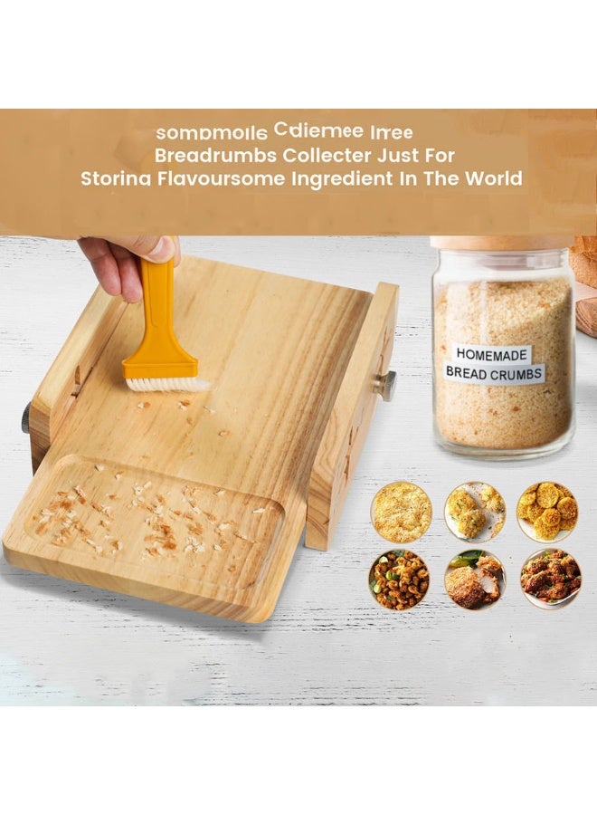 general Bread Slicer for Homemade Bread, World's 1st Horizontal Wooden Loaf Cutter with Crumb Tray, Adjustable 3 Slice Thickness, Perfect for Sourdough, Cakes, Toast, and Bagels(without knife) - Image 3