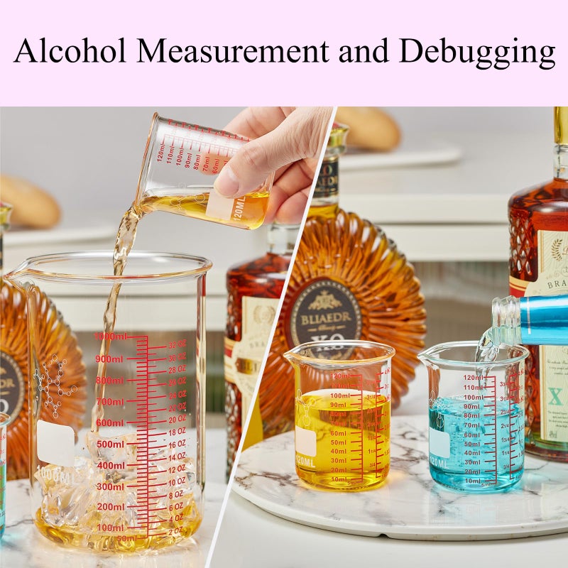 Ackers BORO3.3 High Borosilicate Glass Measuring Cup-V-Shaped Spout,120ml(4OZ) Glass Measuring Beaker for Kitchen or Restaurant, Easy to Read(Pack of 2) - Image 5