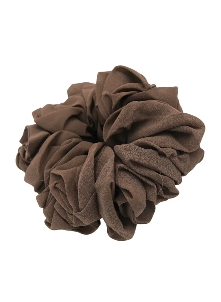 D'Daniela D'Daniela - Elastic Volumizing Hijab Scrunchie Tie Bun - Dark Brown