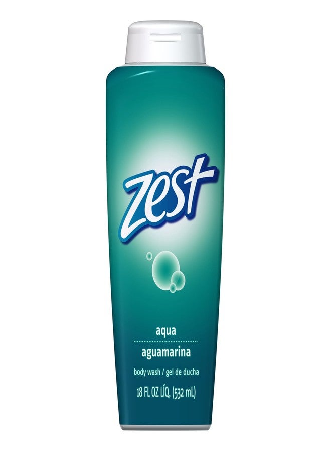Zest Body Wash Shower Gel, Aqua, 18-Ounce Bottle (Pack of 6