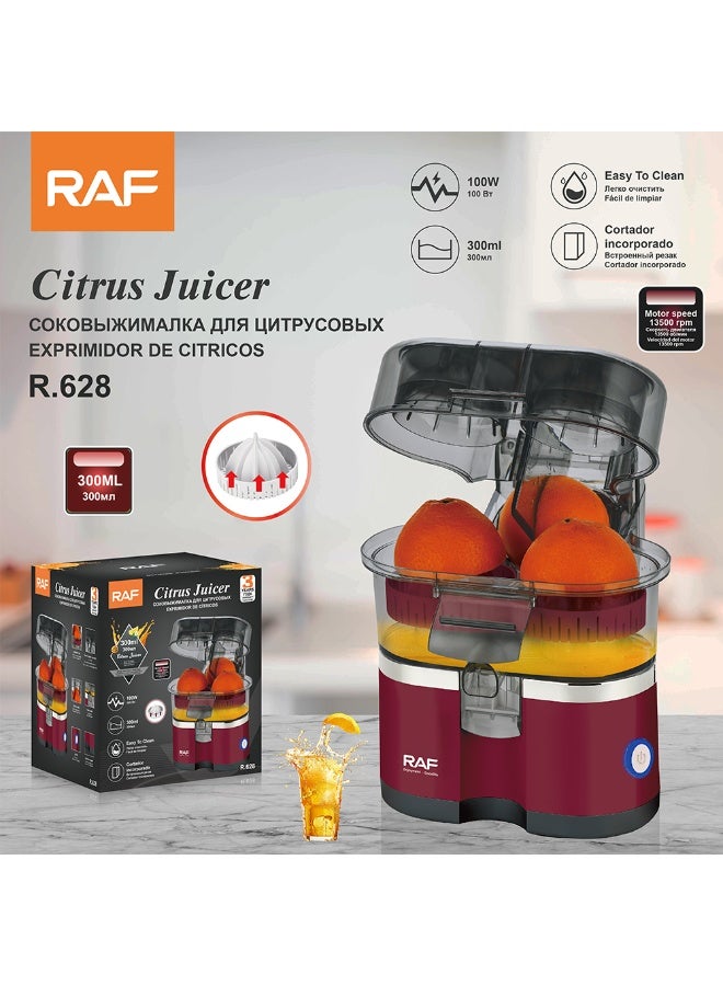 RAF Electric Orange & Lemon Juicer 100W Motor, Dual Rotation, BPA-Free Material, 300ml Bowl – EJ33704 - Image 1