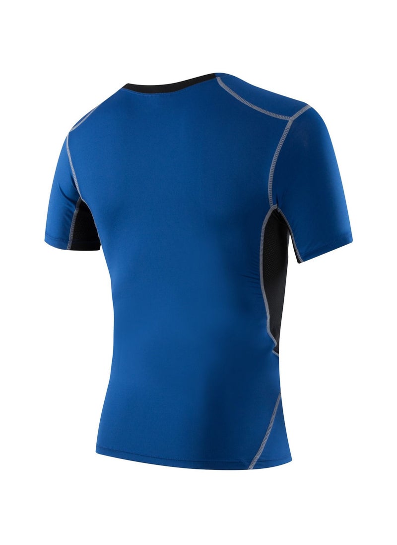 Loquat Men Quick Dry Breathable Elastic T-Shirt Blue  - Image 2