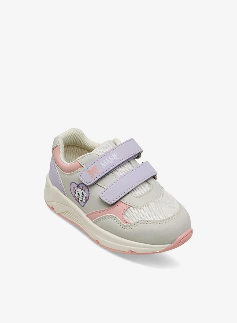ديزني Girls Marie Print Hook & Loop Sneakers