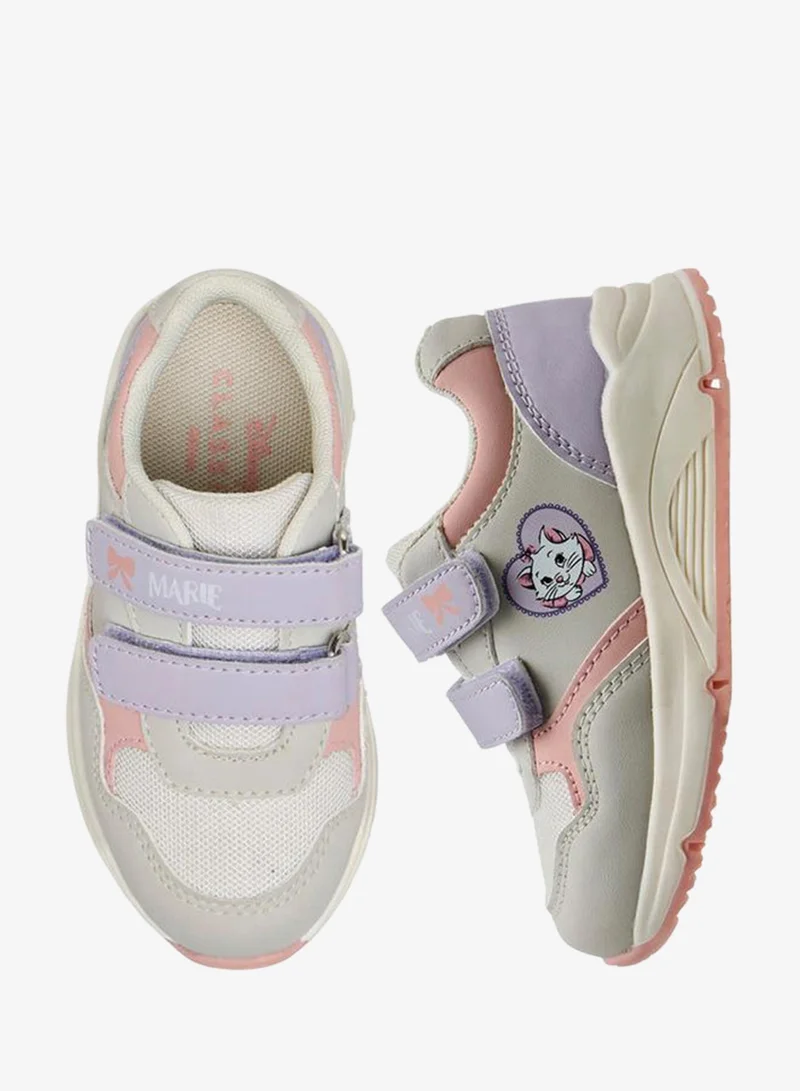 Disney Girls Marie Print Hook & Loop Sneakers