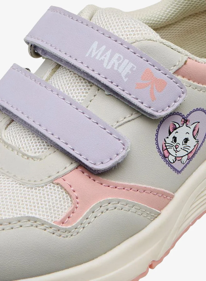 Disney BEIGE Girls Marie Print Hook & Loop Sneakers for Women | Best Price UAE