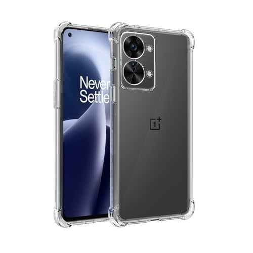 Plus Mobile Cover Soft & Flexible Shockproof Back Case with Cushioned Edges Transparent for OnePlus Nord 2T 5G - Clear - Image 1