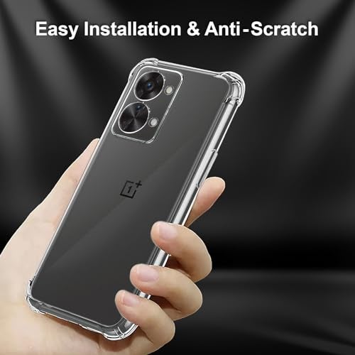 Plus Mobile Cover Soft & Flexible Shockproof Back Case with Cushioned Edges Transparent for OnePlus Nord 2T 5G - Clear - Image 2
