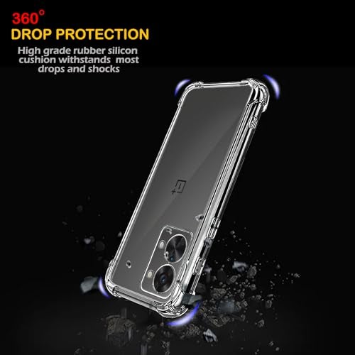 Plus Mobile Cover Soft & Flexible Shockproof Back Case with Cushioned Edges Transparent for OnePlus Nord 2T 5G - Clear - Image 3
