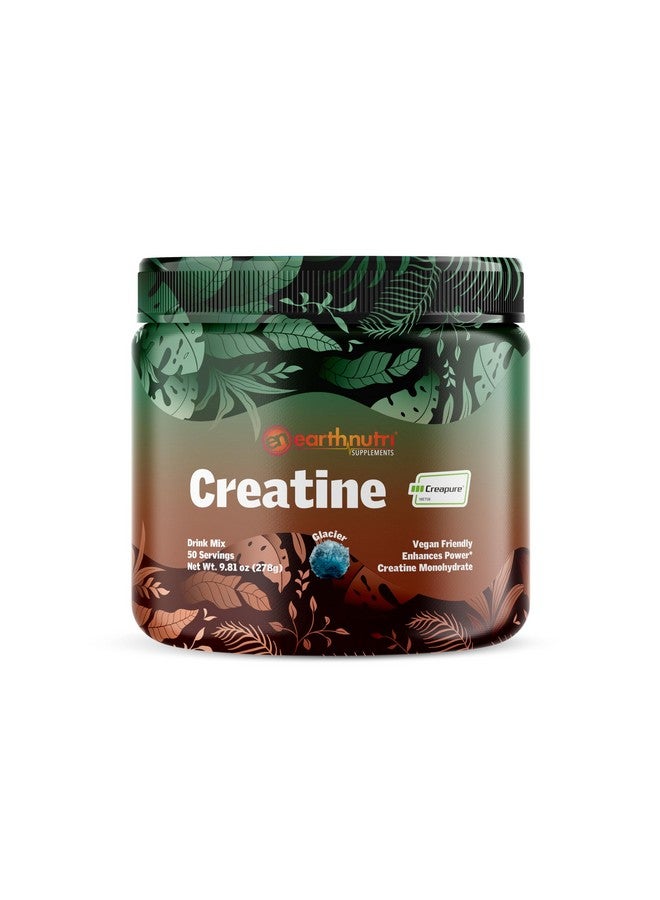 EarthNutri Pure Creatine Made With Creapure® Creatine Monohydrate Powder Glacier - 50 Servings - Image 1