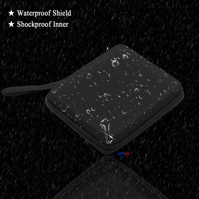 ADVcer 2DS Case, EVA Waterproof Hard Shield Protective Carrying Case with Hand Wrist Strap and Double Zipper Compatible with Nintendo 2DS (Black) - Image 3