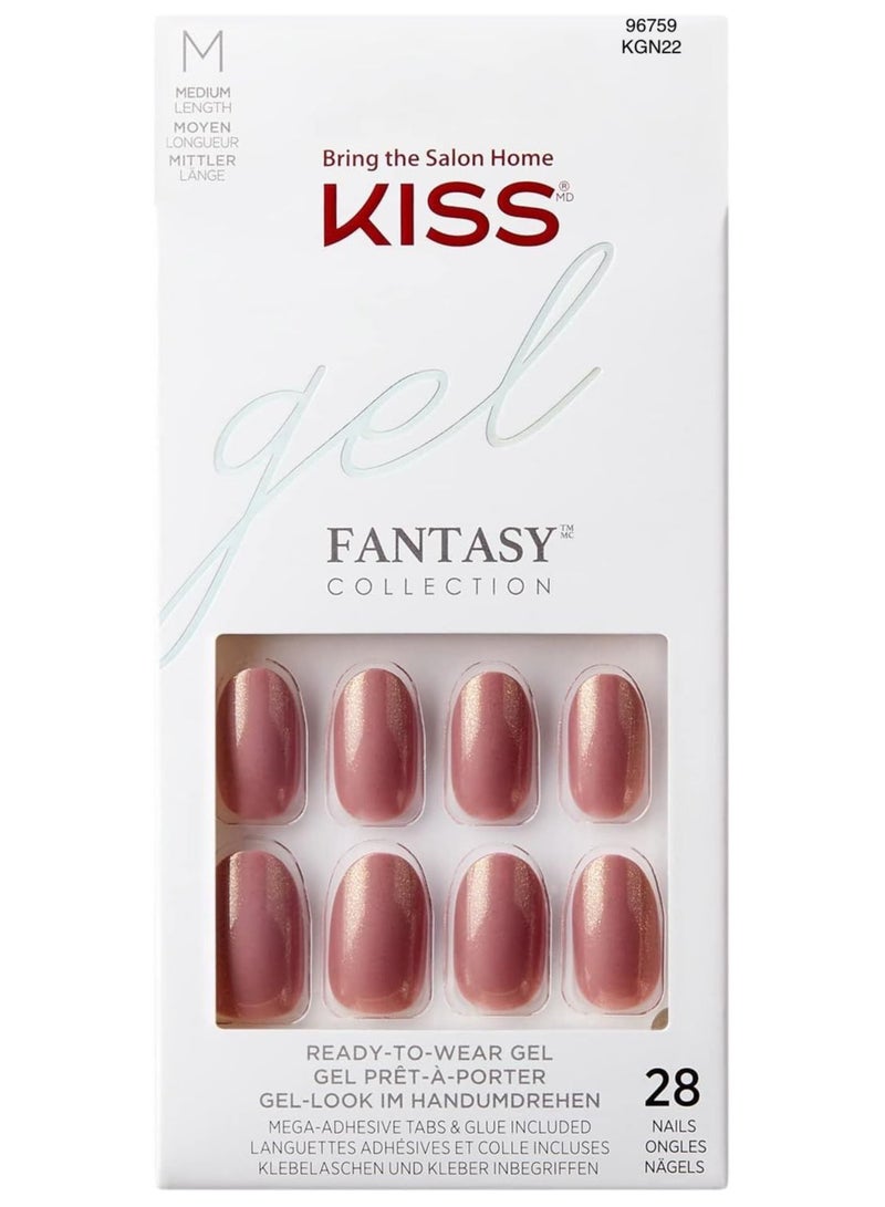 KISS Gel Fantasy Collection 28 Nails KGN22C Size M - Image 1