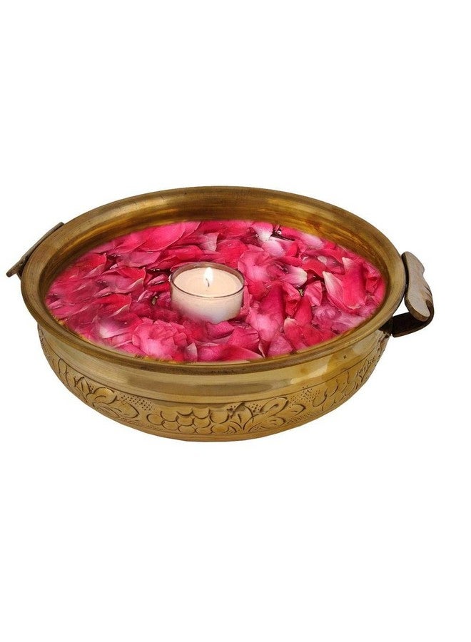 ROLIMOLI Uruli Flower Design Brass Classic Decorative Bowl ( Golden , Diameter 6inch's, Weight: 319G ) - Image 4