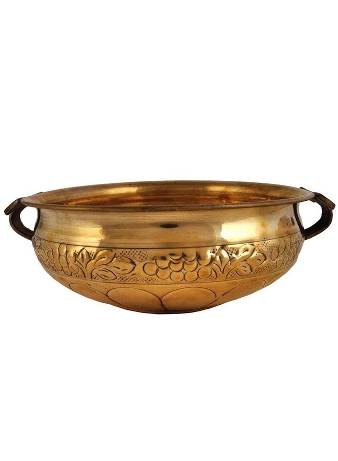 ROLIMOLI Uruli Flower Design Brass Classic Decorative Bowl ( Golden , Diameter 6inch's, Weight: 319G ) - Image 2