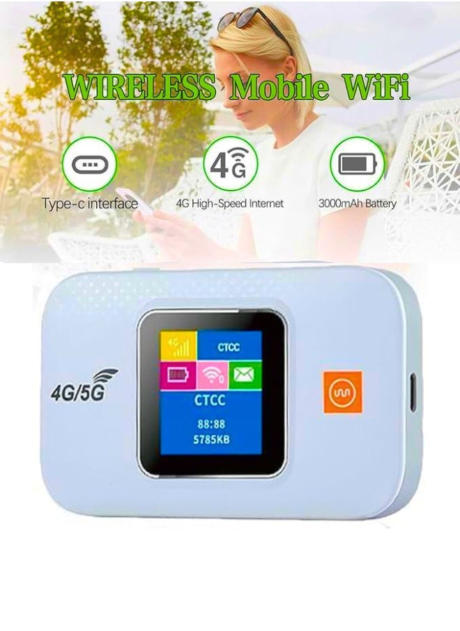 Chase Up Mobile WiFi Hotspot, Portable Router with SIM Card Slot, Mini Smart Pocket Router with Built-in 3000mah Li-Ion Battery, 10 Connectivity DevicesPortable Travel WiFi Router (White)  - Image 3