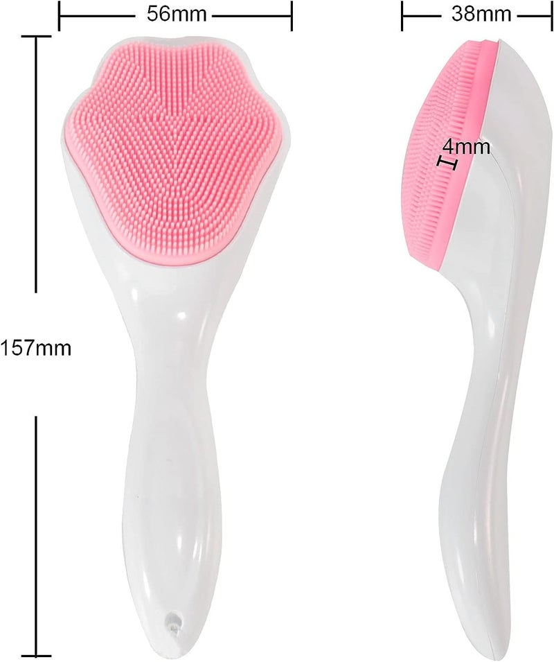 GREEMITO Face Cleansing Brush Soft Silicone Face Wash Brush Face Scrubber Manual Waterproof Cleansing Skin Care Face Brushes for Cleaning (MULTI-COLOR) - Image 5