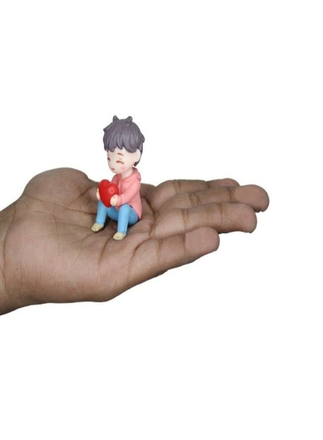 ARUNA DECOR Miniature Heart Couple Figurine for Mini Garden Dollhouse Decor Romantic PVC Love Showpiece Gift for Valentine Anniversary Home Desk Decoration - Image 2