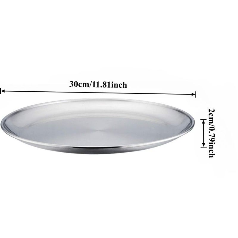 Silvery Stainless Steel 16 Inch Pizza Baking Sheet 2 Pack Oven Safe - Image 2