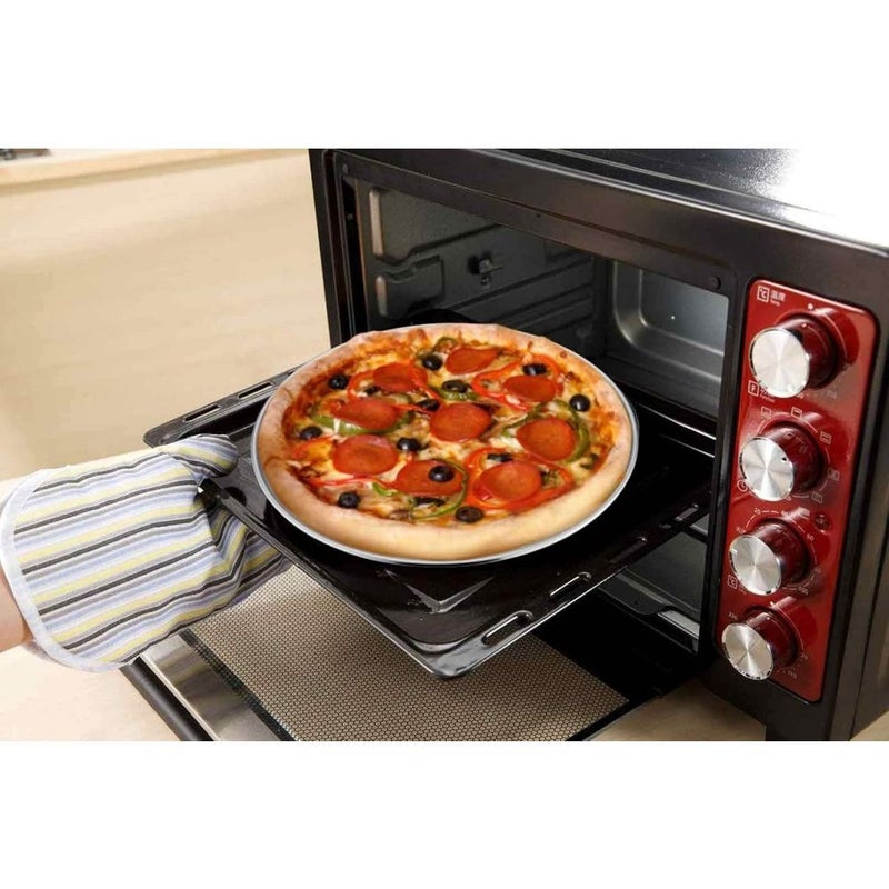 Silvery Stainless Steel 16 Inch Pizza Baking Sheet 2 Pack Oven Safe - Image 5