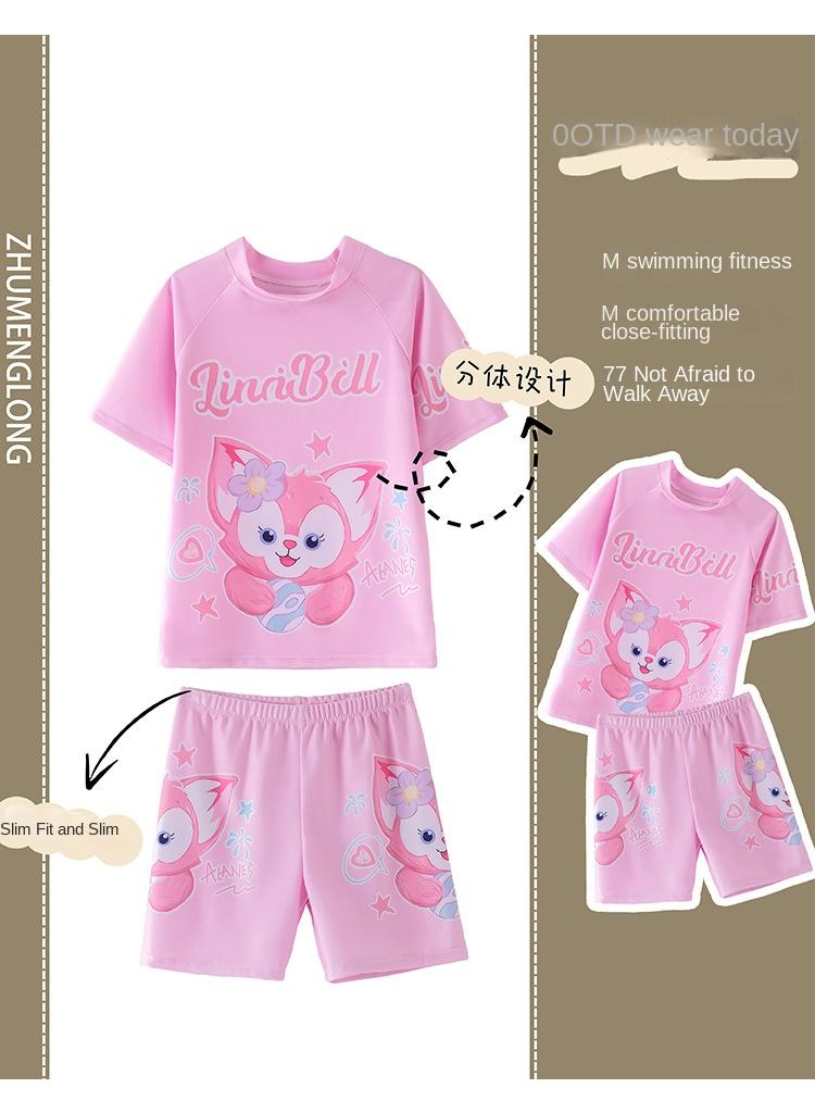 Y&D Kuromi Swimsuits for Girls Swimwear Cartoon Beach Bathing Suit with Swimming - Image 2